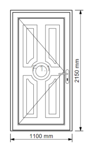 Haustür mit Füllung