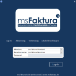 msFaktura 3: Login-Formular