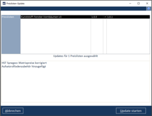 Preislisten-Updates