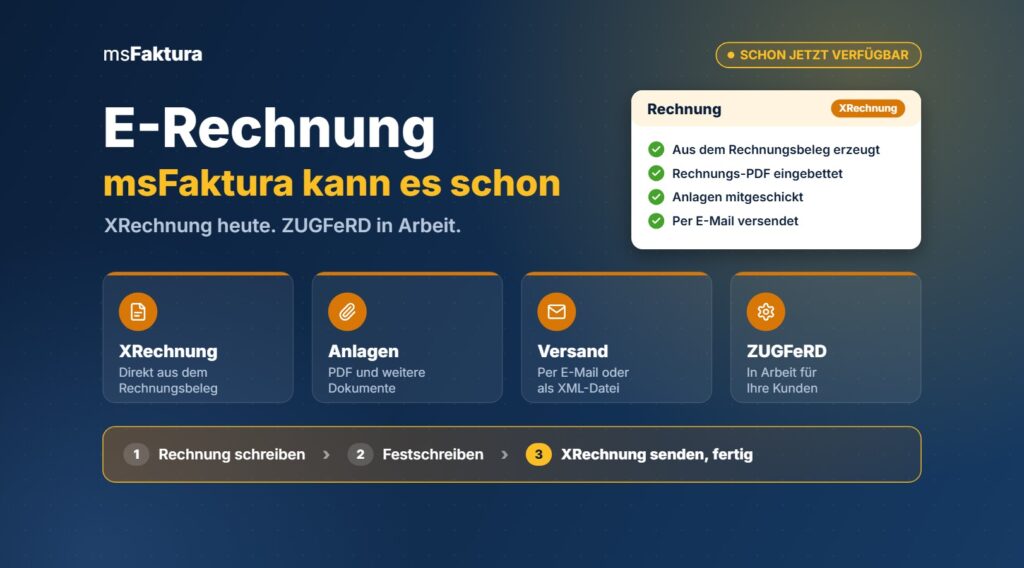 E-Rechnung mit msFaktura