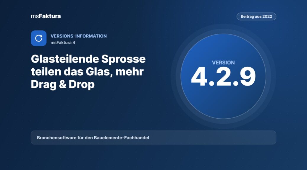 Beitragsbild: Glasteilende Sprosse teilen das Glas, mehr Drag & Drop
