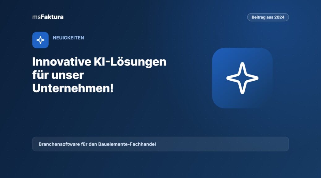 Beitragsbild: Innovative KI-Lösungen für unser Unternehmen!